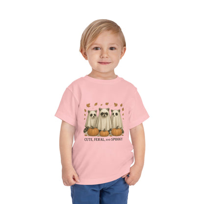 Cute Feral and Spooky Halloween Toddler Tee