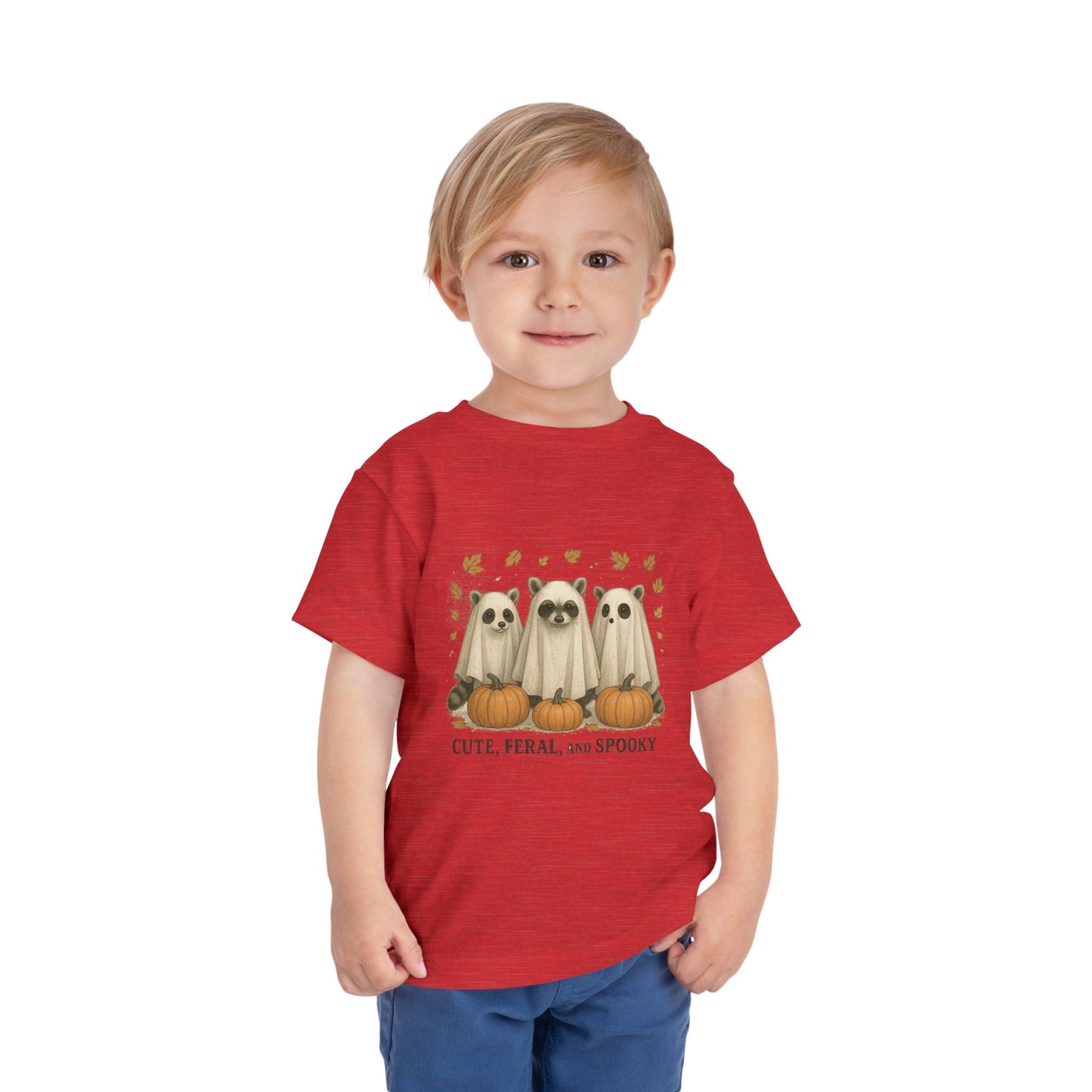 Cute Feral and Spooky Halloween Toddler Tee